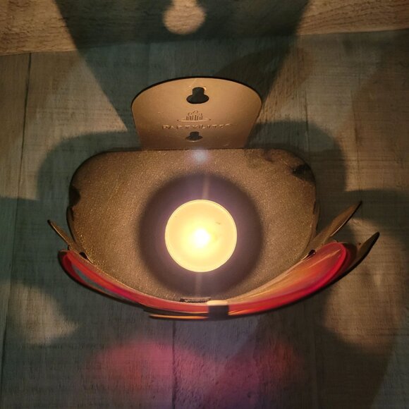 PartyLite African Safari Silhouette Metal & Glass Tea Light Holder - Picture 4 of 8